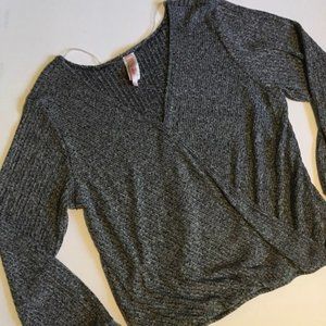 J Mode blue sweater.  Long sleeved wrap top, XL